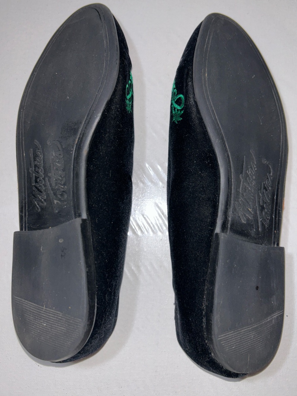 Mootsies Tootsies Halloween Cat Black Boo Ballet Flats Velvet with Embroidery - Picture 11 of 11
